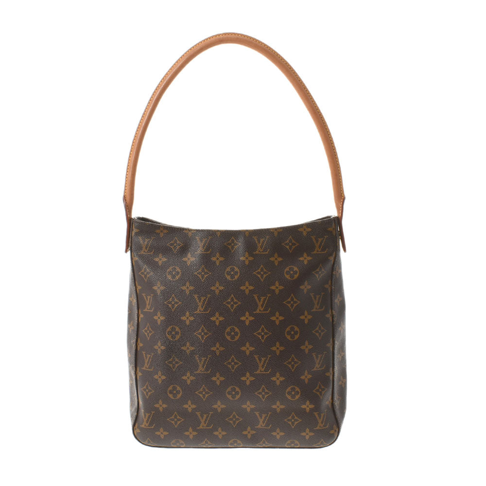 LOUIS VUITTON ルイヴィトン モノグラム ルーピング GM ブラウン M51145 レディース モノグラムキャンバス ワンショルダーバッグ Bランク 中古 