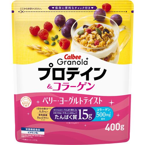 カルビー グラノーラプラスプロテイン&コラーゲン 400g