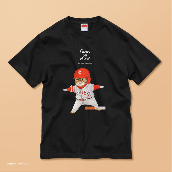 「FOCUS ON NOW」 コットンTシャツ/送料無料