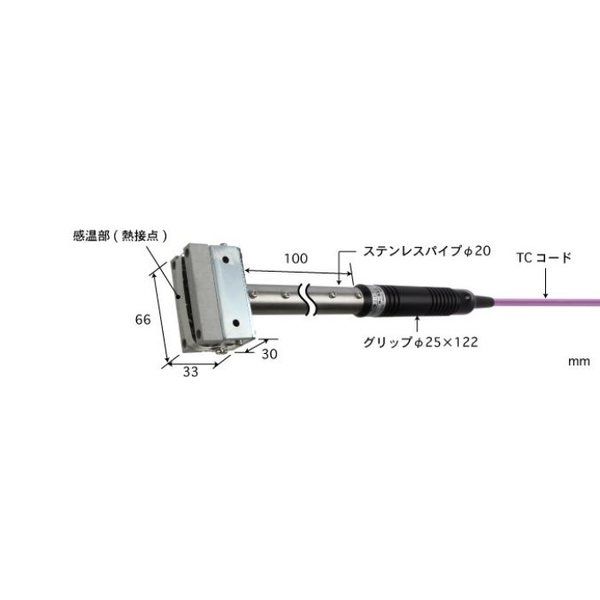 安立計器 高温移動表面用温度センサ ー50~600°C Eタイプ 【213EーTC1ーASP】 213E-TC1-ASP 1個(1本)（直送品）