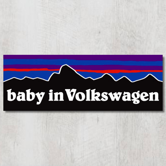 P【baby in Volkswagen/ベビーインフォルクスワーゲン】マグネットステッカー ベビーインカー