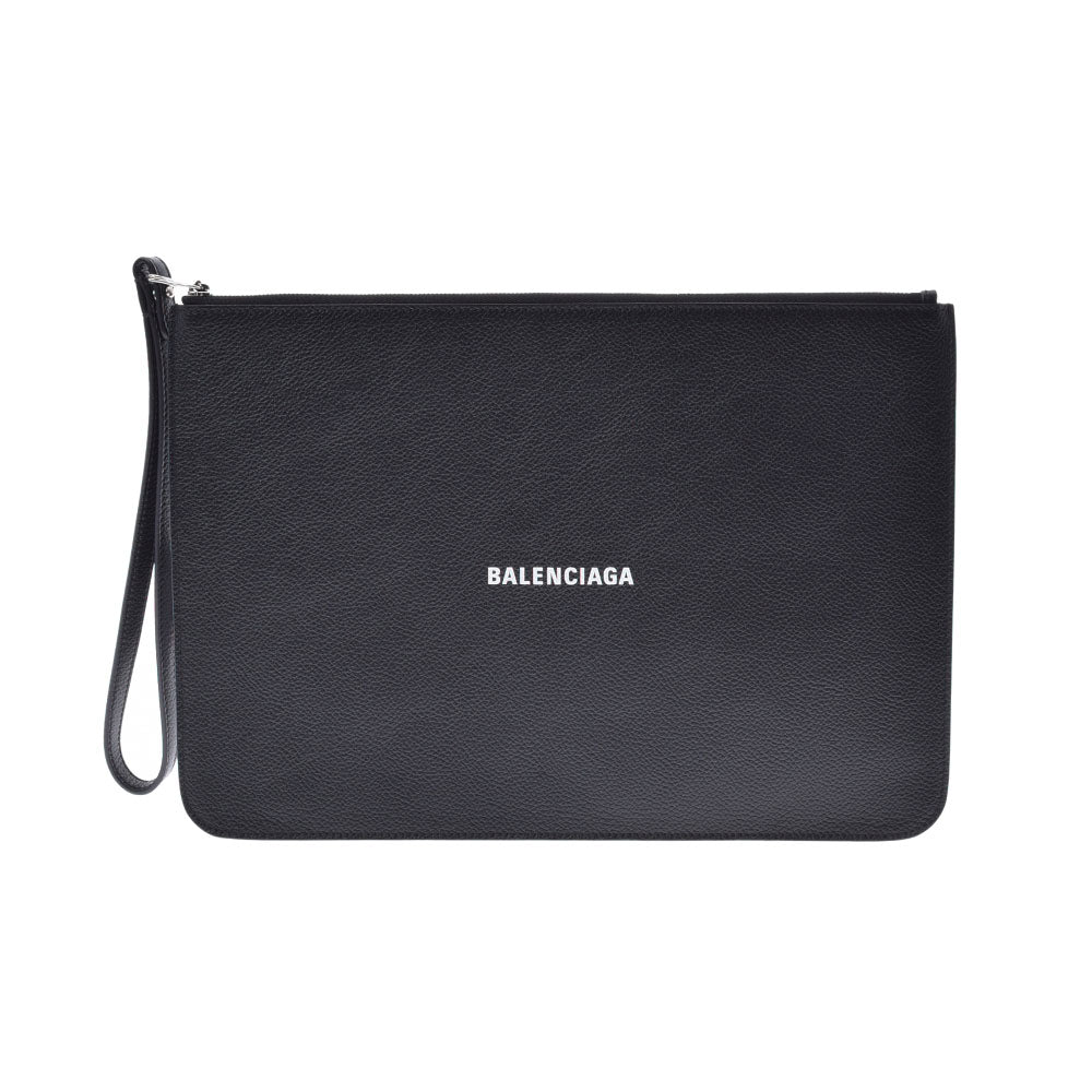 BALENCIAGA バレンシアガ エブリデイ クラッチバッグ 黒 655605 メンズ カーフ セカンドバッグ 新同 中古 