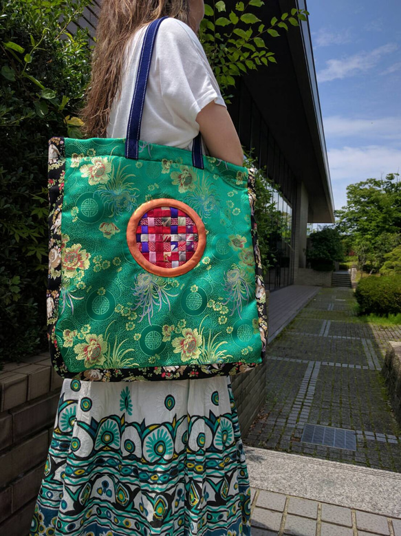 Japan culture Bag (green)