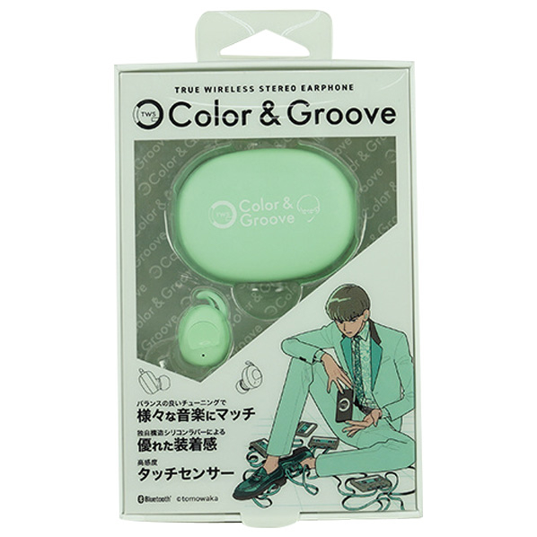 イツワ商事 トゥルーワイヤレスイヤフォン COLOR&GROOVE グリーン KTWE01LG