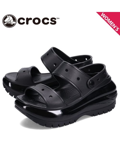 クロックス crocs サンダル ストラップサンダル メガ クラッシュ レディース 厚底 MEGA CRUSH SANDAL ブラック 黒 207989