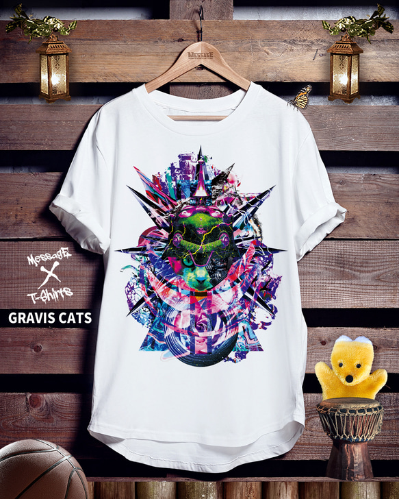 グラフィックアートねこTシャツ「GRAVIS CATS」