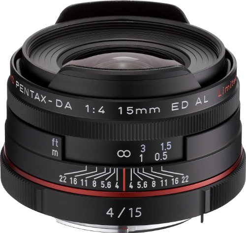 PENTAX リミテッドレンズ 超広角単焦点レンズ HD PENTAX-DA15mmF4ED AL Limited ブラック Kマウント APS-Cサイズ 21470【中古品】