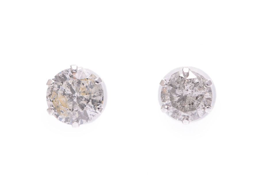 ピアス 一粒ダイヤ レディース メンズ PT900 ダイヤ0.53ct 0.51ct 0.7g Aランク 中古 