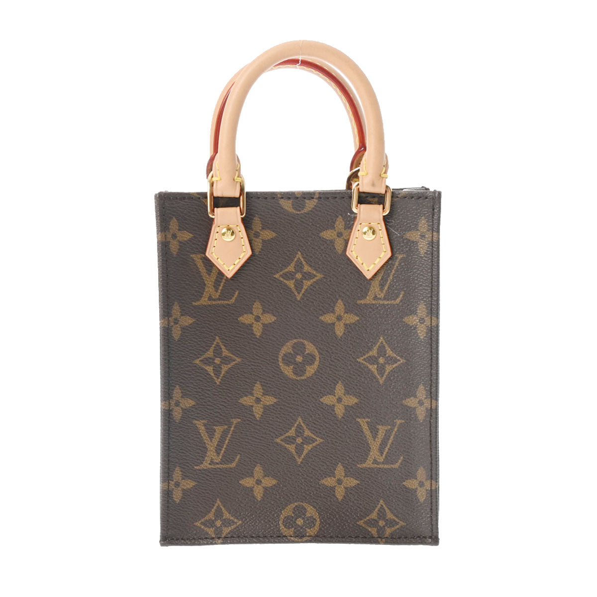 LOUIS VUITTON ルイヴィトン モノグラム プティット サックプラ 2WAY ブラウン M81295 レディース モノグラムキャンバス ハンドバッグ Aランク 中古 