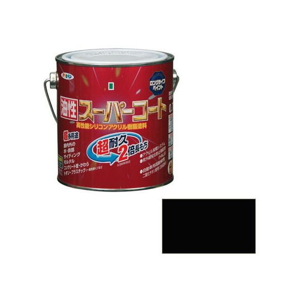 アサヒペン 油性スーパーコート 0.7L 黒 FC412NV