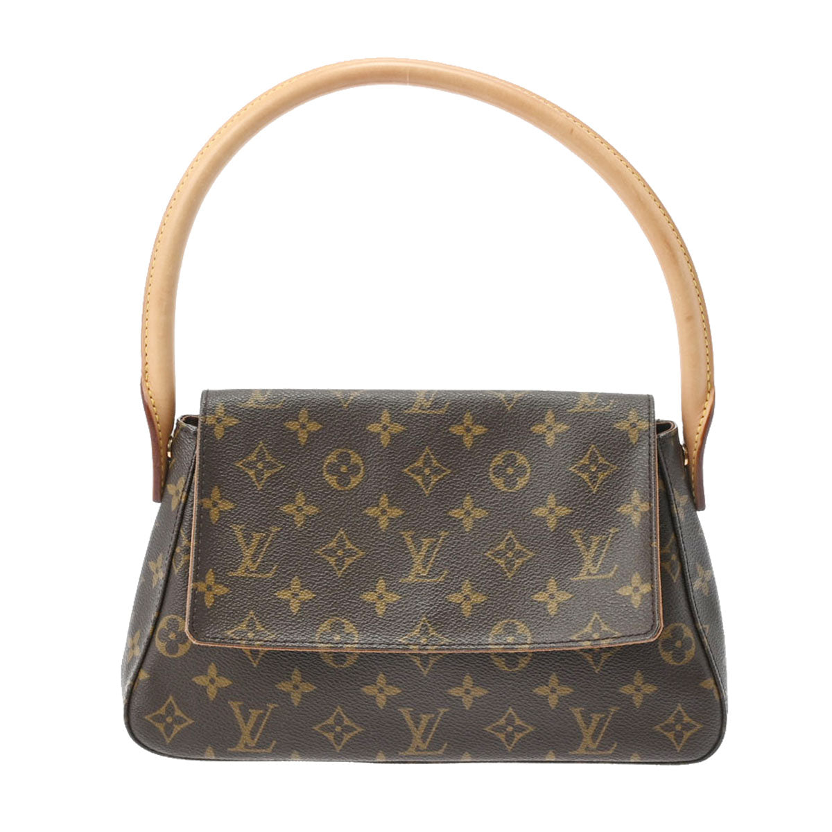 LOUIS VUITTON ルイヴィトン モノグラム ミニルーピング ブラウン M51147 レディース モノグラムキャンバス セミショルダーバッグ ABランク 中古 