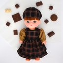 メルちゃん服　no.168 コーデュロイ　ワンピース　レミン　ソラン　チョコレート