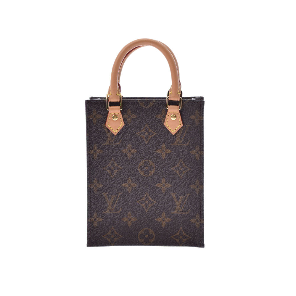 LOUIS VUITTON ルイヴィトン モノグラム プティット サックプラ 2WAYバッグ ブラウン M69442 レディース モノグラムキャンバス ハンドバッグ Aランク 中古 