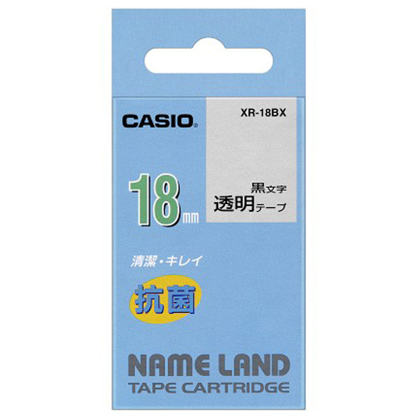 カシオ ネームランド用テープ(透明テープ・18mm幅) XR-18BX