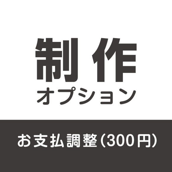 制作オプションのお支払300円（＋100円）