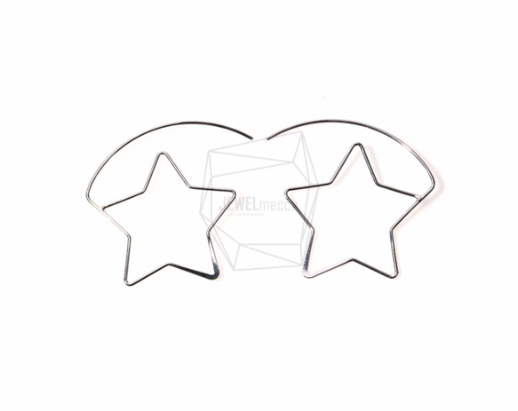 ERG-392-R【2個入り】 ワイヤスターイヤーフック,Wire Star Hook Earring