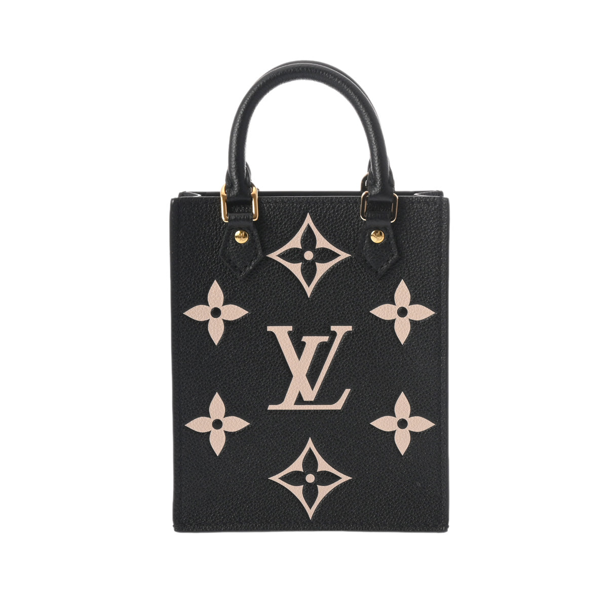 LOUIS VUITTON ルイヴィトン モノグラムアンプラント プティットサックプラ ノワール/ベージュ M81416 レディース レザー 2WAYバッグ 新同 中古 