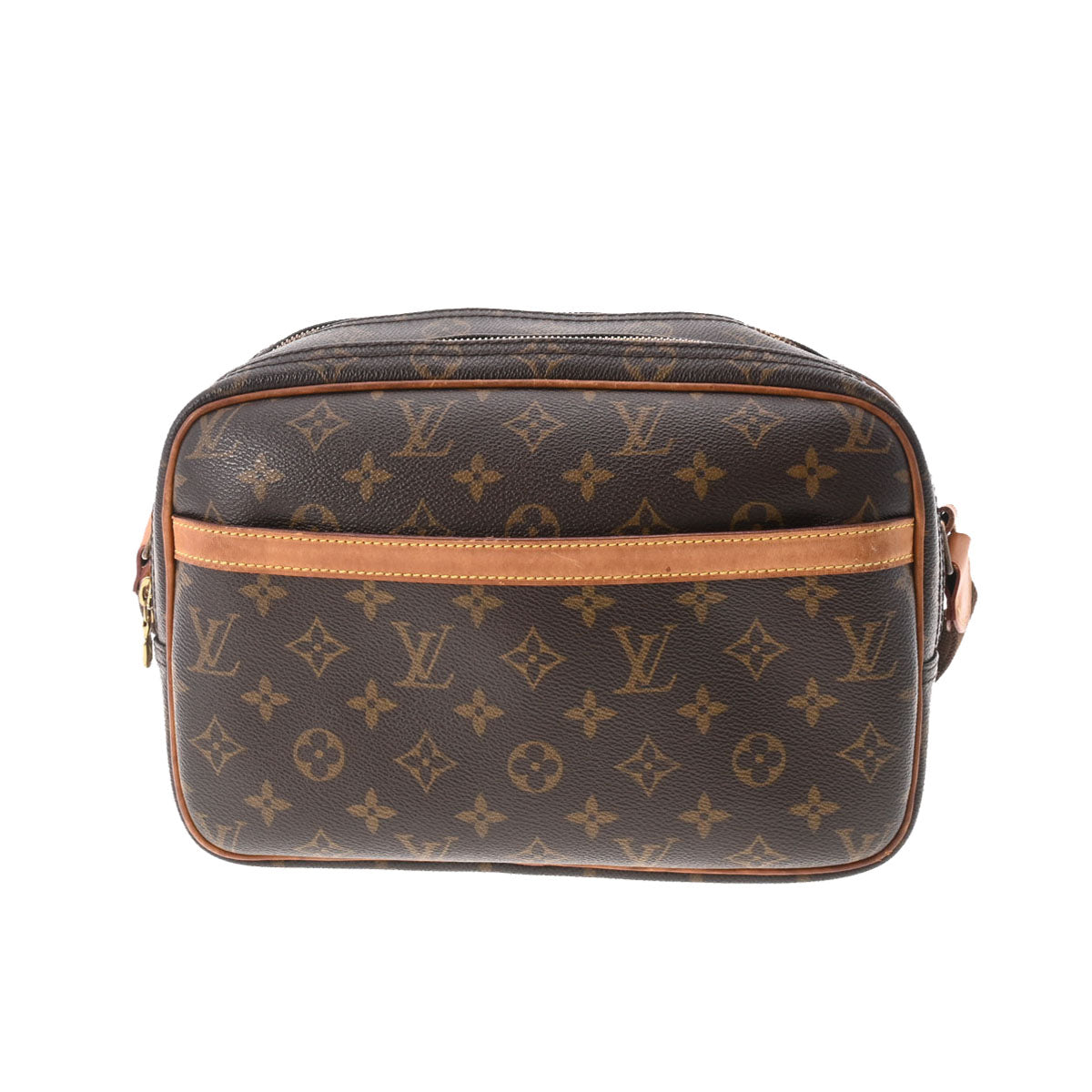 LOUIS VUITTON ルイヴィトン モノグラム リポーター PM ブラウン M45254 レディース モノグラムキャンバス ショルダーバッグ ABランク 中古 