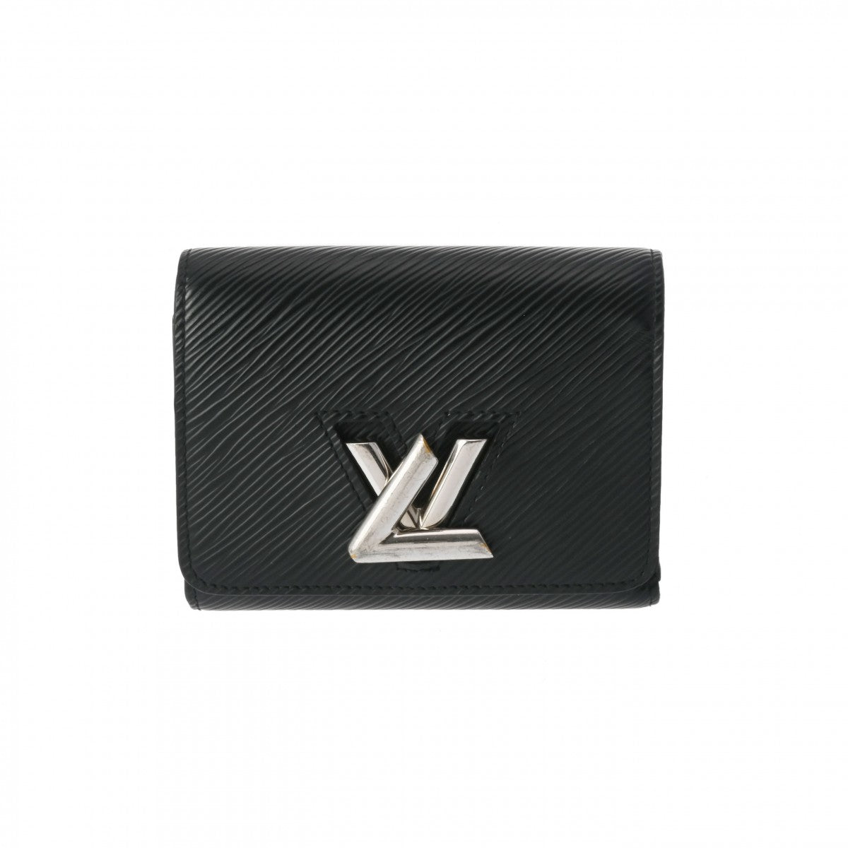 LOUIS VUITTON ルイヴィトン エピ ポルトフォイユツイスト コンパクト 黒 M63322 レディース エピレザー 三つ折り財布 Bランク 中古 