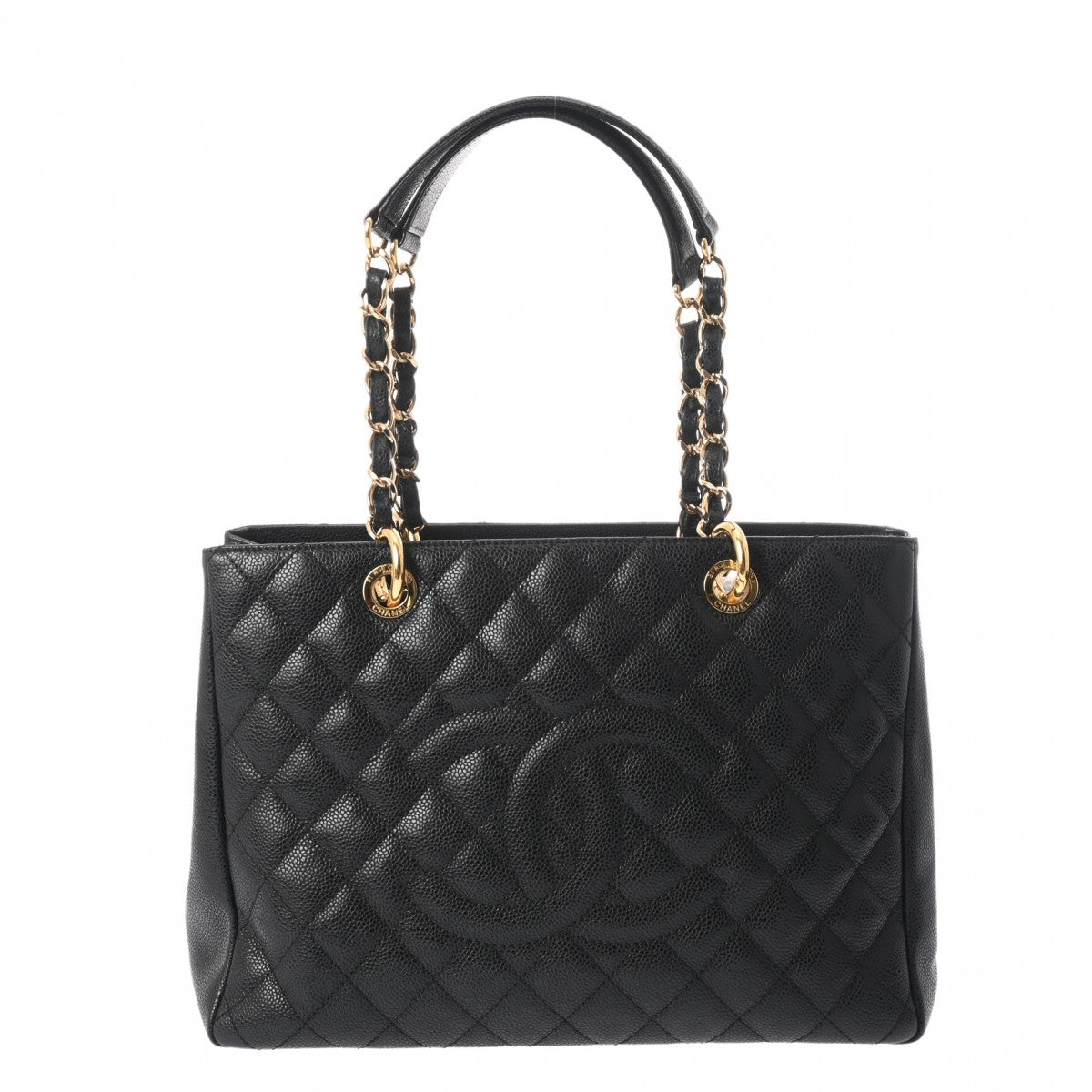 CHANEL シャネル GST グランドショッピングトート 黒 ゴールド金具 A50995 レディース キャビアスキン トートバッグ ABランク 中古 