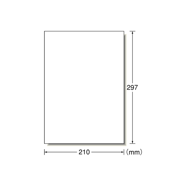 エーワン レーザー用ラベル A4 ノーカット 100枚 F862439-66201