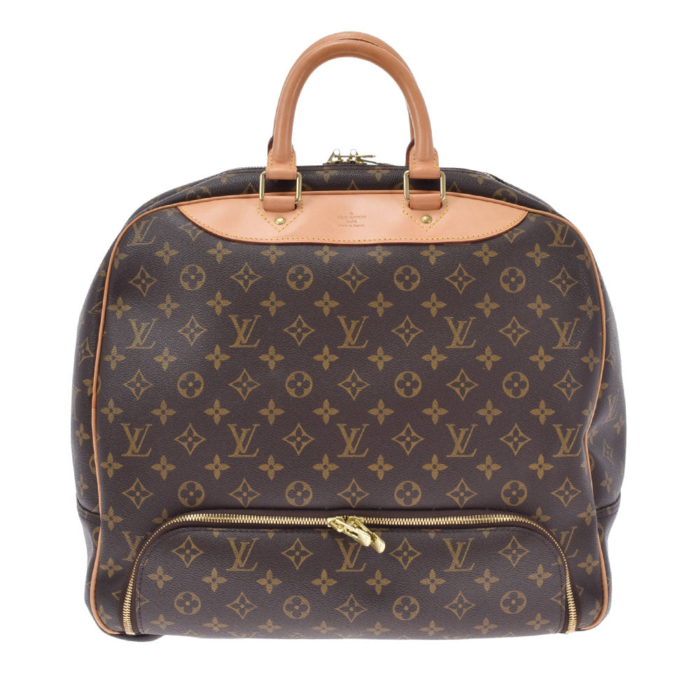 LOUIS VUITTON ルイヴィトン モノグラム エヴァジオン シューズ収納ポケット付き ブラウン M41443 ユニセックス モノグラムキャンバス ボストンバッグ ABランク 中古 