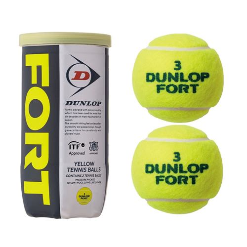 ダンロップ DFEYL2TIN DUNLOP FORT(ダンロップ･フォート) 2球入ボトル 公認球 イエロー