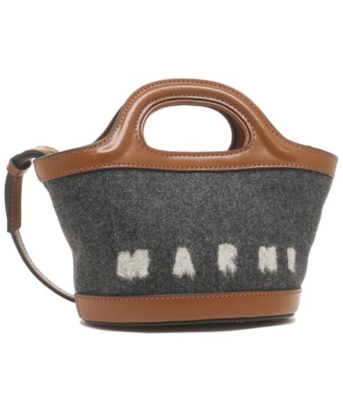 マルニ ハンドバッグ ショルダーバッグ トロピカリア 2WAY ミニバッグ グレー ブラウン レディース MARNI BMMP0096Q1 P4915 ZO25