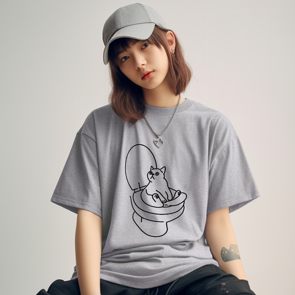 猫のシンプルな生活-スマホをください　Ｔシャツ　男女兼用