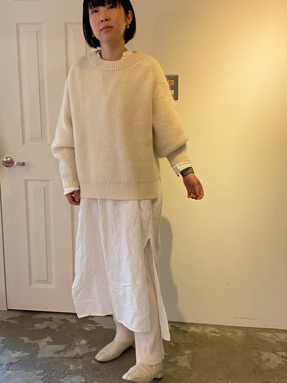 mohair alpaca back slit pullover