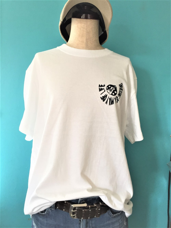 【2枚以上購入で30%OFF】コットンオリジナルTシャツ　かみなりてんとう虫