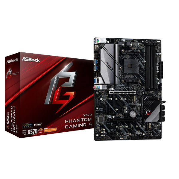 ASROCK SocketAM4 AMD X570 ATX ゲーミング マザーボード X570 Phantom Gaming シリーズ X570 PHANTOM GAMING 4