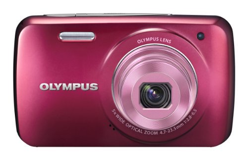 OLYMPUS デジタルカメラ VH-210 レッド 1400万画素 光学5倍ズーム DIS ハイビジョンムービー 3.0型LCD 広角26mm 3Dフォト機能 VH-210 RED【中古品】