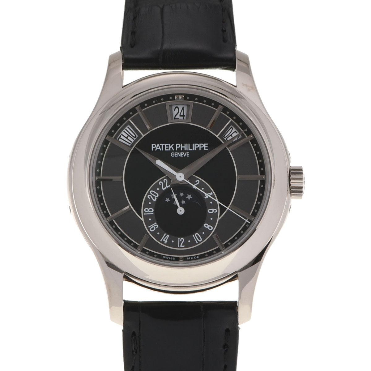 PATEK PHILIPPE パテックフィリップ アニュアルカレンダー  5205G-010 メンズ WG/革 腕時計 自動巻き Aランク 中古 