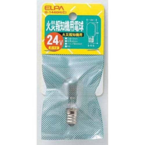 ELPA G-1440H(C) 火災報知器用電球 24V E12 クリア