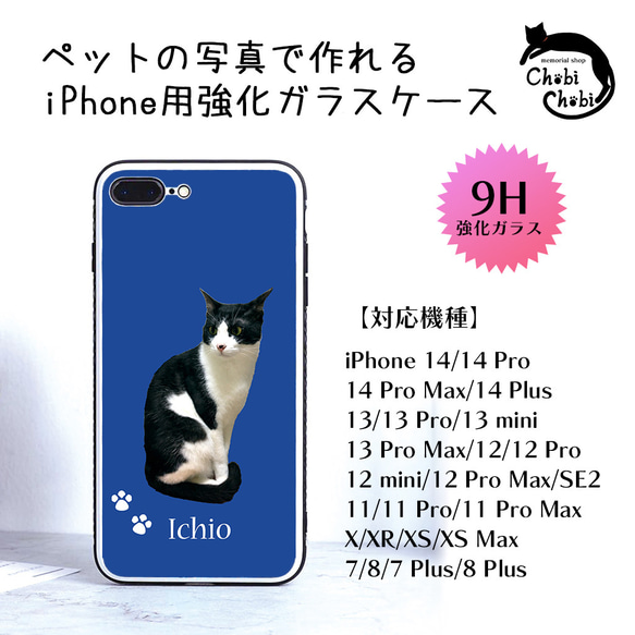 9H！ ペットの写真でiPhone用強化ガラスケース【受注生産】