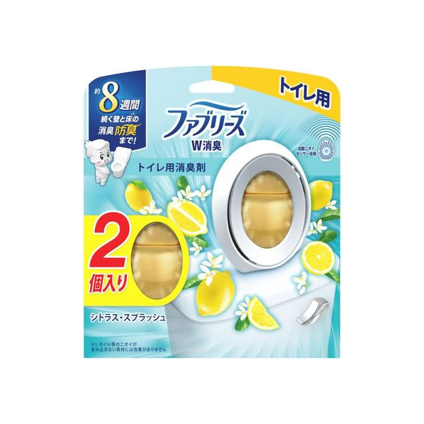 Ｐ＆Ｇ ファブリーズ W消臭 トイレ用消臭剤 シトラス・スプラッシュ 2個入 FCU4720