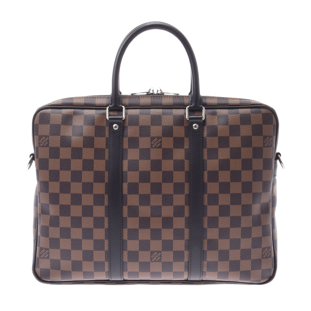 LOUIS VUITTON ルイヴィトン ダミエ PDV PM ブラウン N41466 メンズ ダミエキャンバス ビジネスバッグ Aランク 中古 