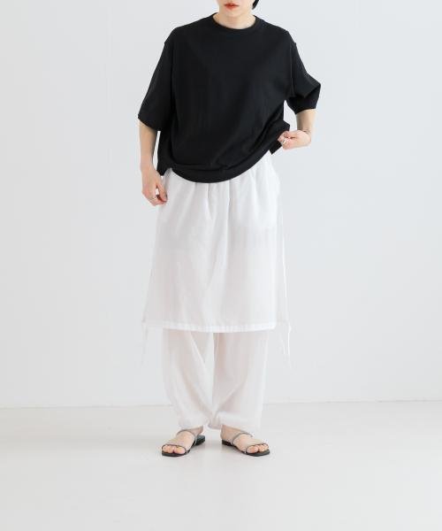 AMOMENTO　DRAWSTRING LAYERED BDG PANTS