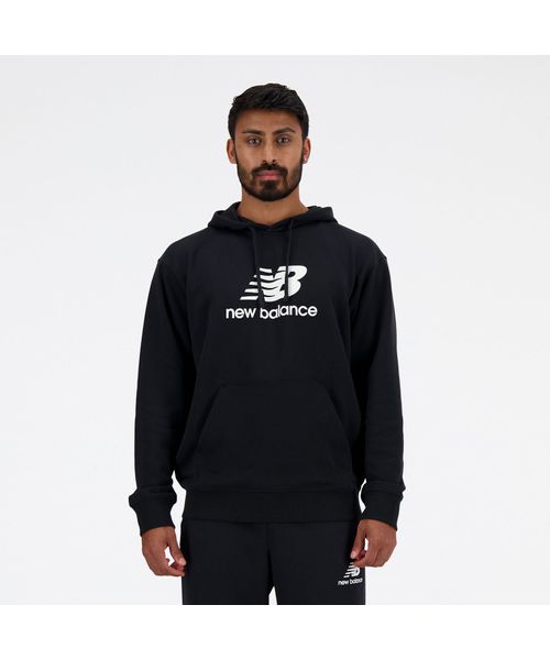 ニューバランス/Sport Essentials Stacked Logo スウェットフーディ