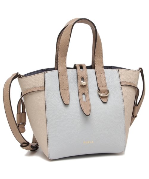 フルラ トートバッグ ネット ベージュ ブルー レディース FURLA BASRFUA HSC000 2258S