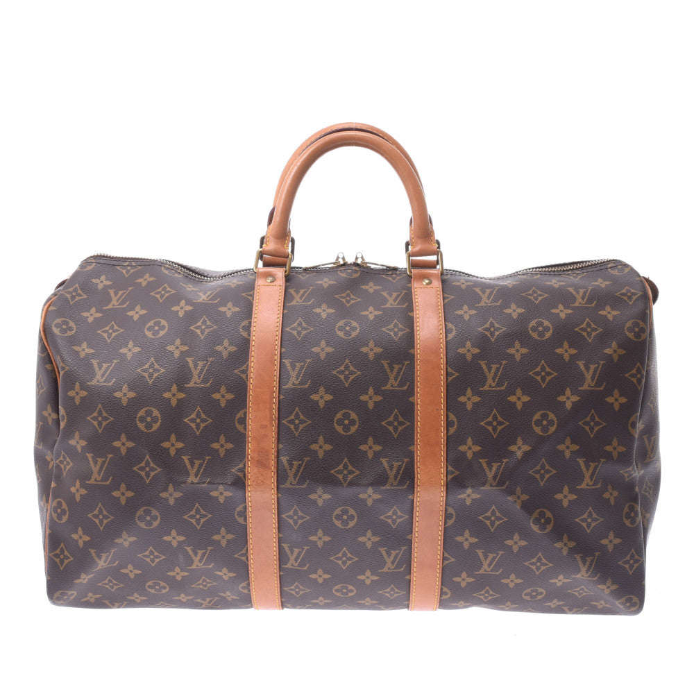 LOUIS VUITTON ルイヴィトン モノグラム キーポル50 ブラウン M41426 ユニセックス モノグラムキャンバス ボストンバッグ Bランク 中古 