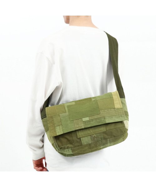 ホーボー メッセンジャーバッグ hobo MESSENGER BAG UPCYCLED US ARMY CLOTH A4 10L 日本製 HB－BG3517