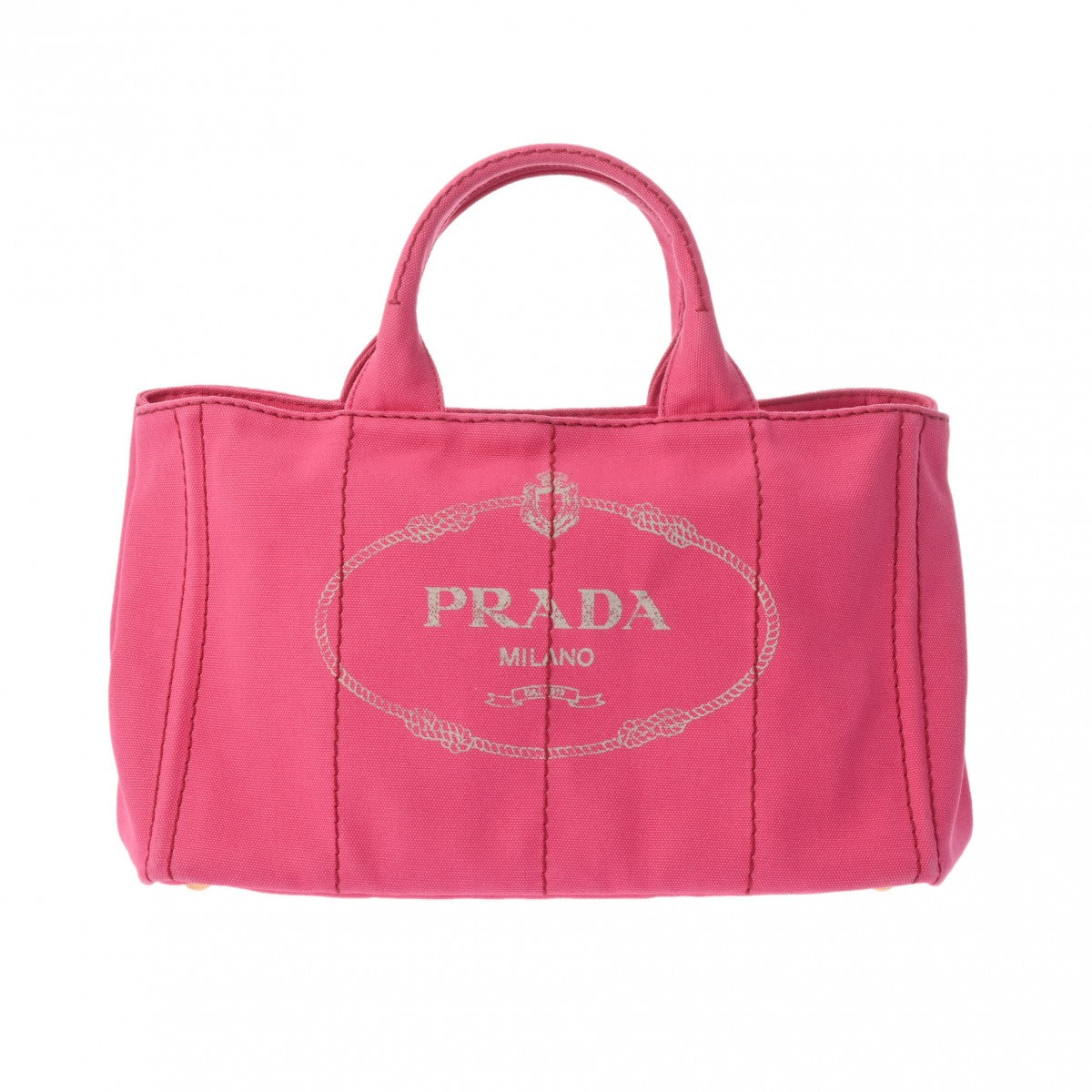 PRADA プラダ カナパ 2WAY ピンク 1BG642 レディース キャンバス ハンドバッグ ABランク 中古 