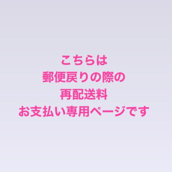 再配送料金 お支払い専用ページ（クリックポスト）