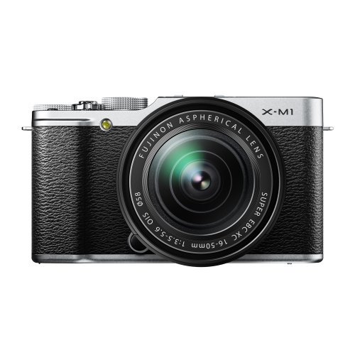 FUJIFILM ミラーレス一眼 X-M1 レンズキット シルバー F X-M1S/1650KIT【中古品】