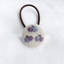 【mini】チョウの刺繍ヘアゴム⑥