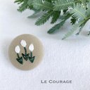 【mini】チューリップの刺繍ブローチ④