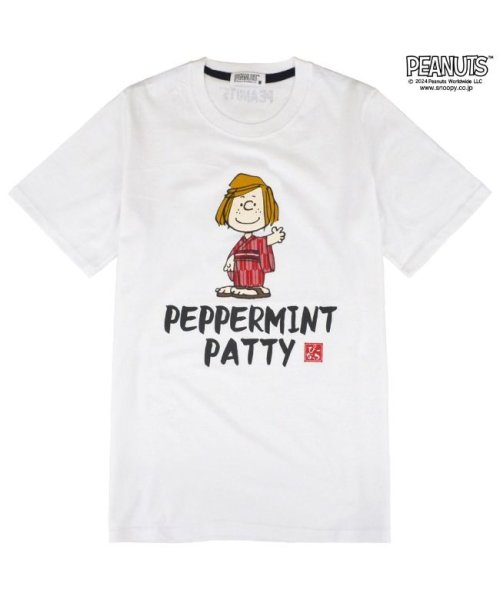 スヌーピー Tシャツ 半袖 トップス プリント ペパーミントパティ 和柄 SNOOPY PEANUTS