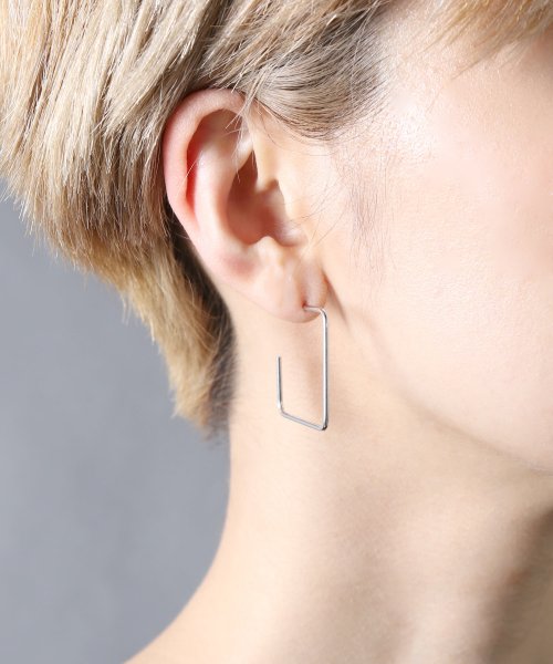 【YArKA/ヤーカ】silver925 simple square pierce/シンプルスクエアピアス シルバー925